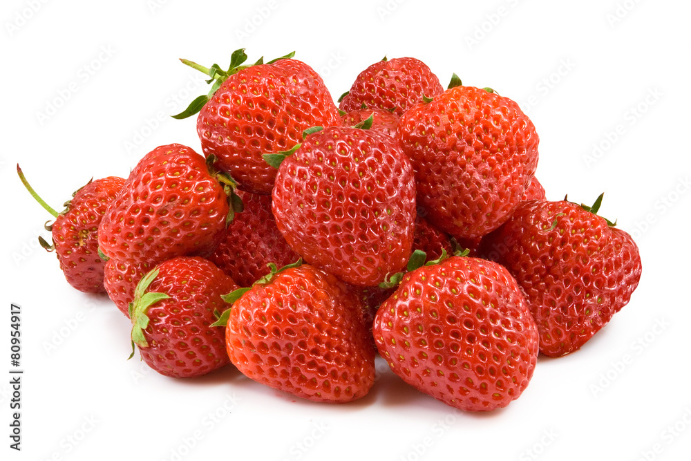 Isolated image of strawberries on white background Isolated image of strawberries on white background