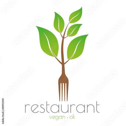 Vegan restaurant logo