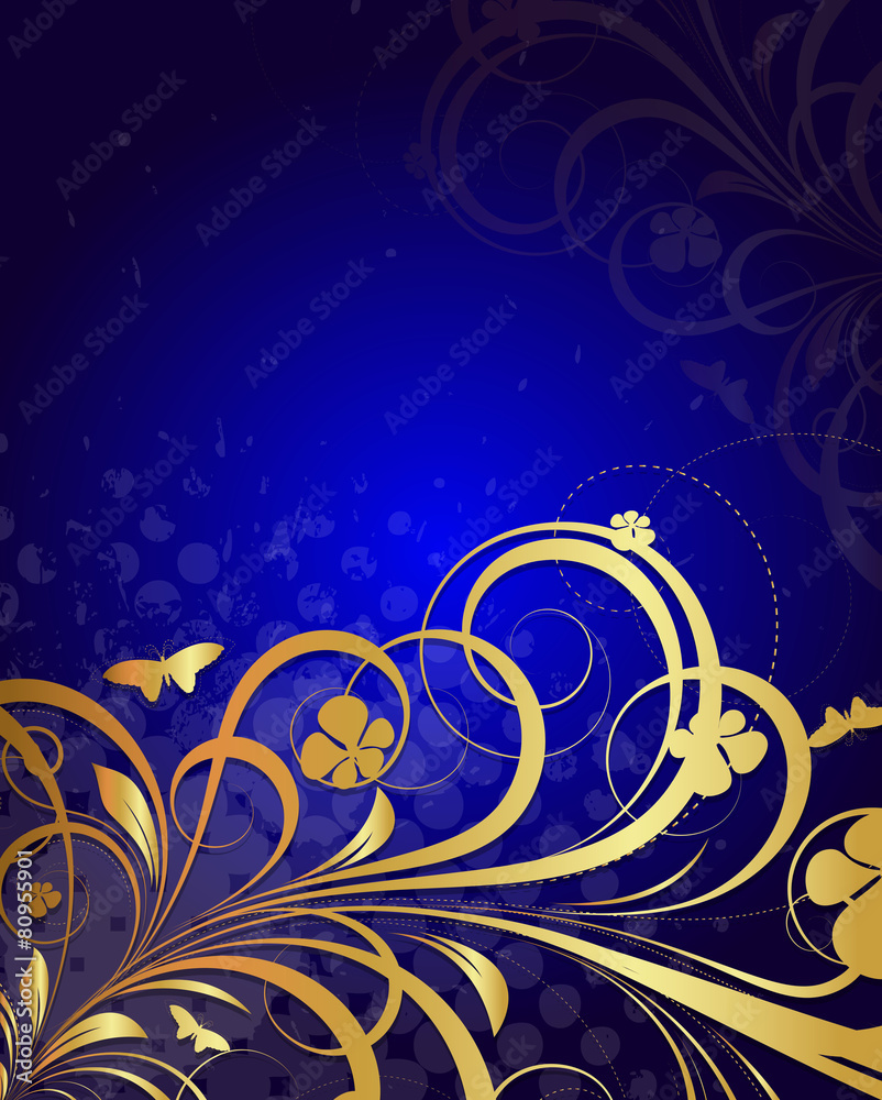 Grunge Golden Flourish