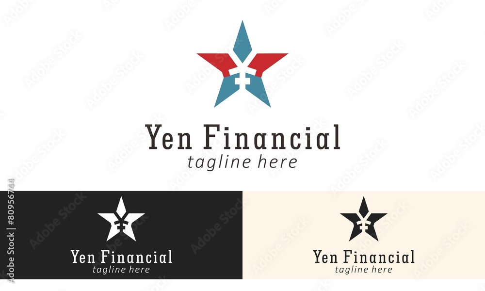 Obraz premium Star Financial Logo Vector