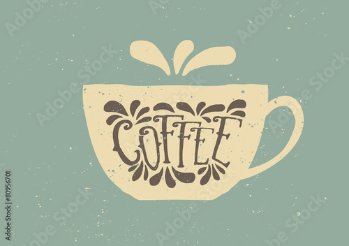 Vintage Coffee Cup Poster