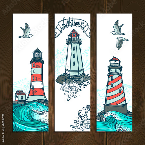 Lighthouse Banner Set