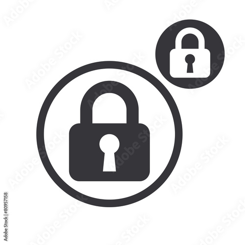 Padlock lock vector simple single color icon isolated on white b