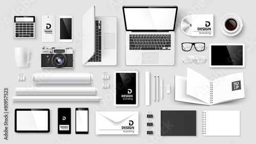 Mock Up set of corporate identity and branding. Vector