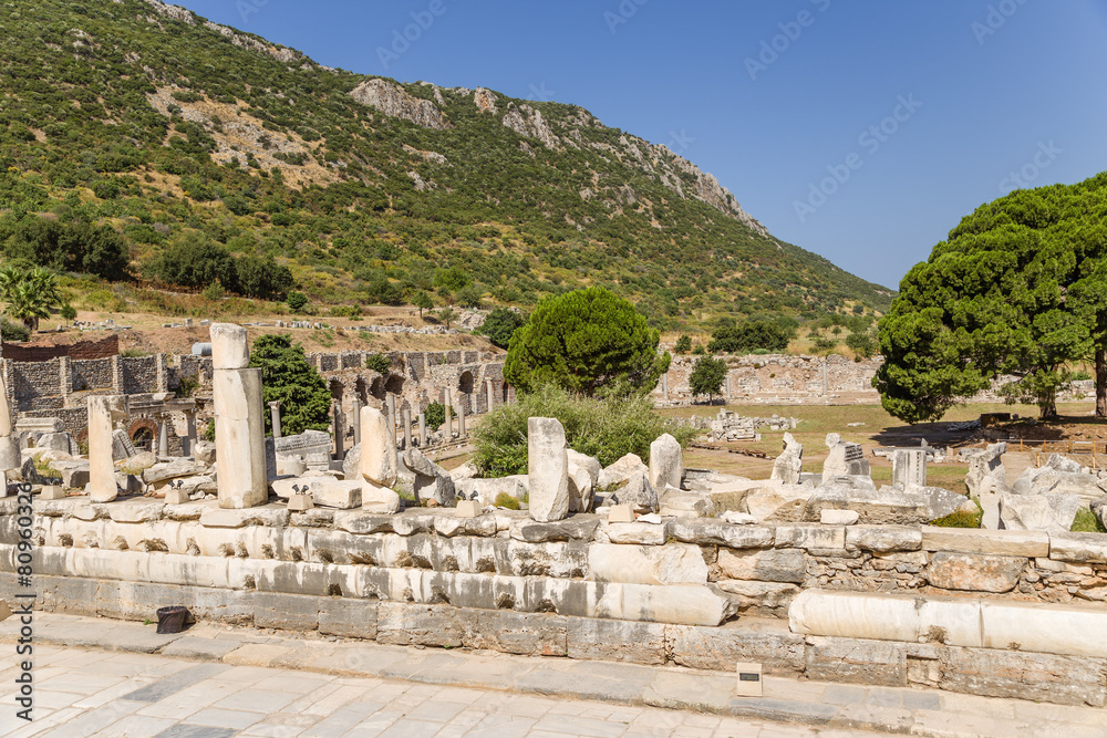 Archaeological area of Ephesus. Stoa Nero and Agora