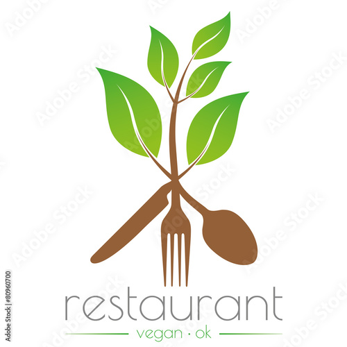 Vegan restaurant logo