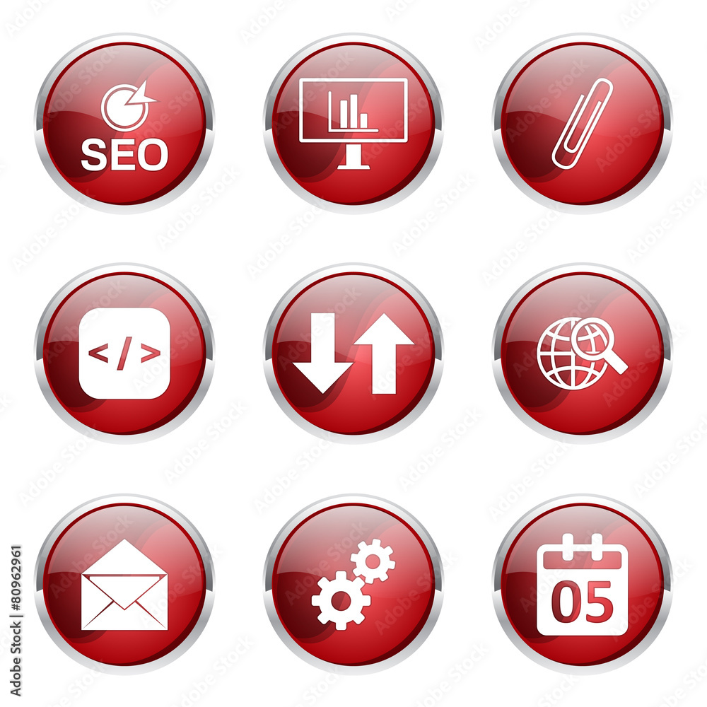 SEO Internet Sign Red Vector Button Icon Design Set 6 SEO Internet Sign Red Vector Button Icon Design Set 6