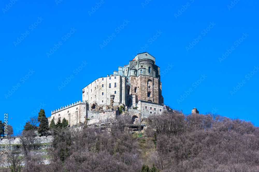 The Sacra di San Michele view from below