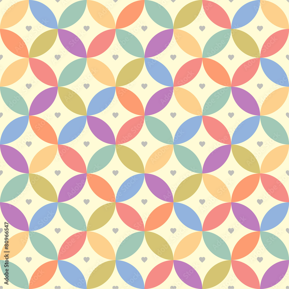 Retro abstract seamless pattern with heart Retro abstract seamless pattern with heart