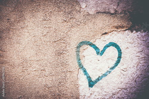 Εκτύπωση καμβά Graffiti coeur