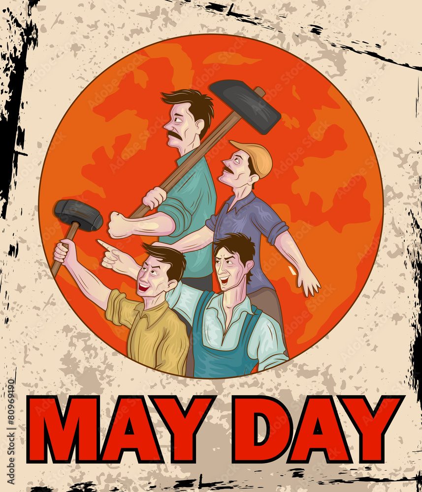 Obraz premium Happy May Day celebration