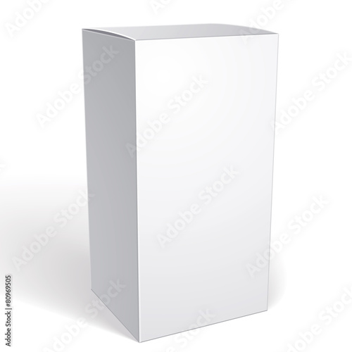 Realistic white package box for products, put your design over t