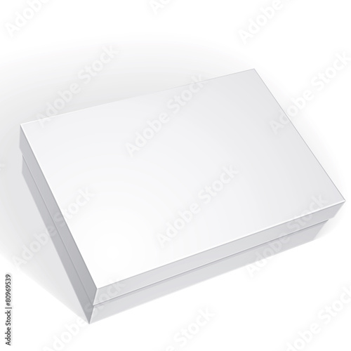 Package white box design isolated on white background, template