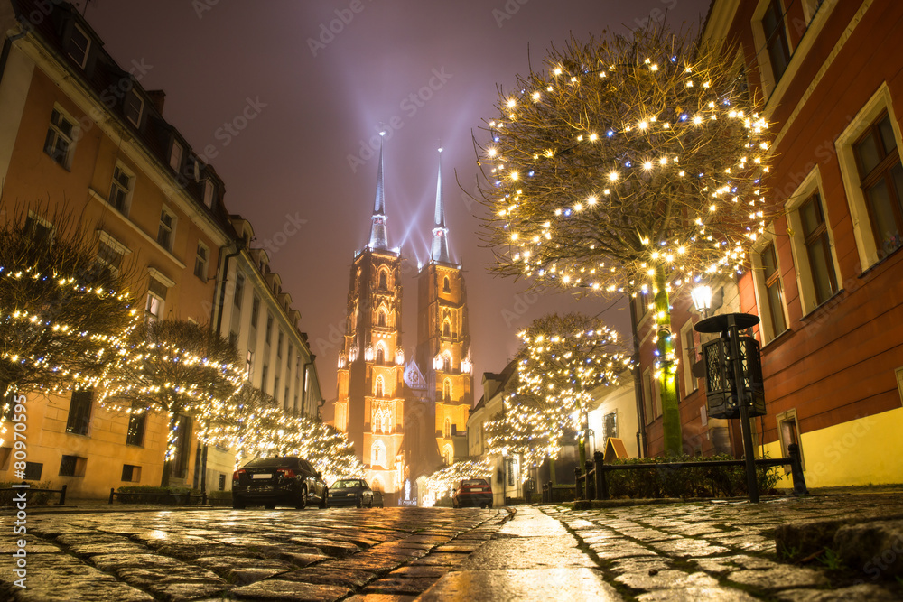 Fototapeta premium Illuminated Cathedral Of St. John