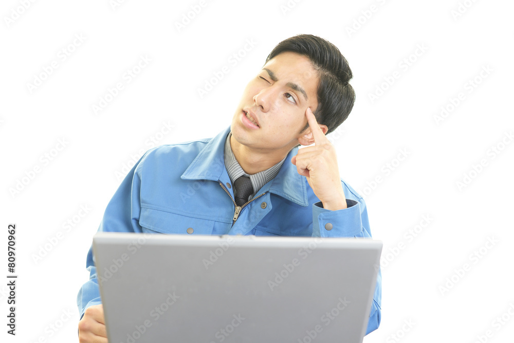 苦悩する労働者