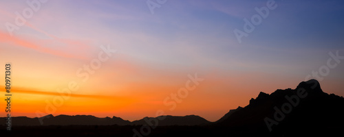 Fototapeta Naklejka Na Ścianę i Meble -  Colorful sunset over the mountain
