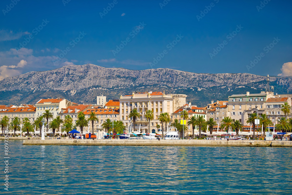 Palm waterfront of Split city