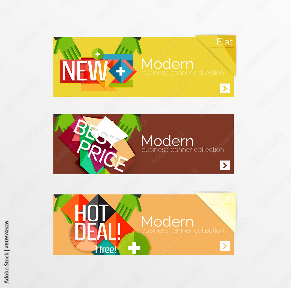 Set of banners with stickers, labels and elements for sale