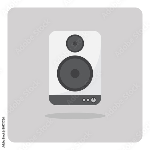 Vector of flat icon, speakers on isolated background
