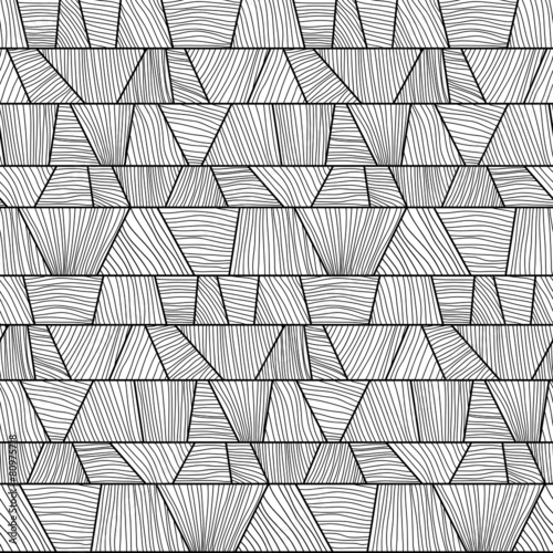 Abstract mosaic wavy Pattern. Seamless vector..