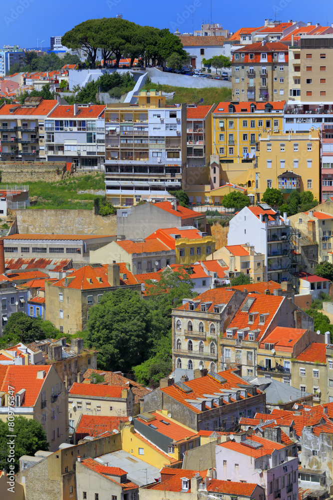 Obraz premium Cityscape from castle of Sao Jorge Castelo de Sao Jorge, Lisbon