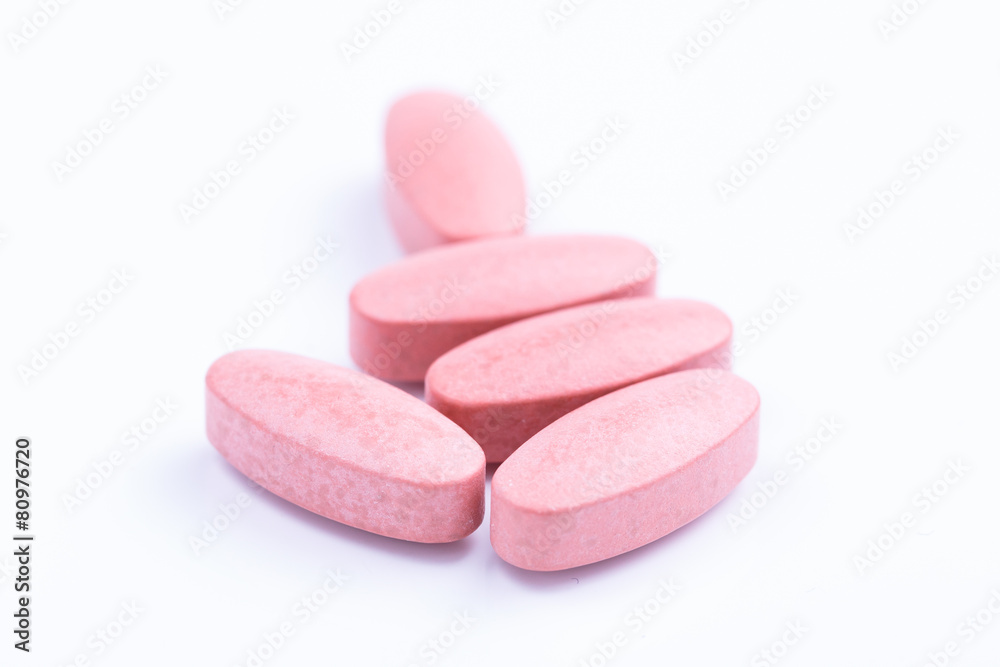 Tablets on a white background.