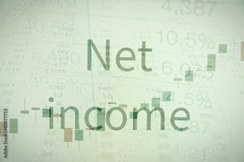Inscription  net income . Corporate earning concept.