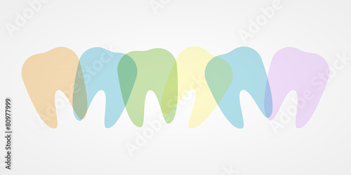 Colorful teeth illustration