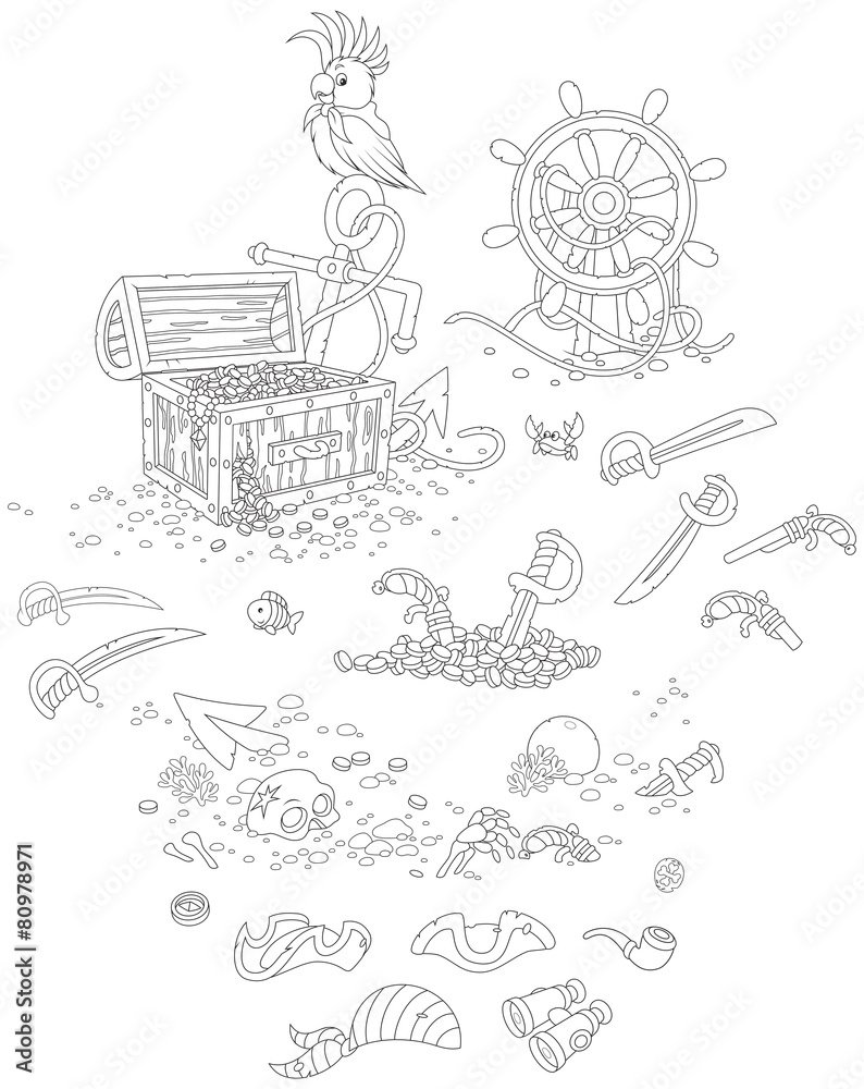 Obraz premium Pirate set