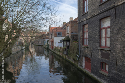 Houses on the water, Bruges, Belgium