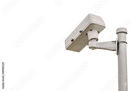 Security CCTV camera isolate on white background