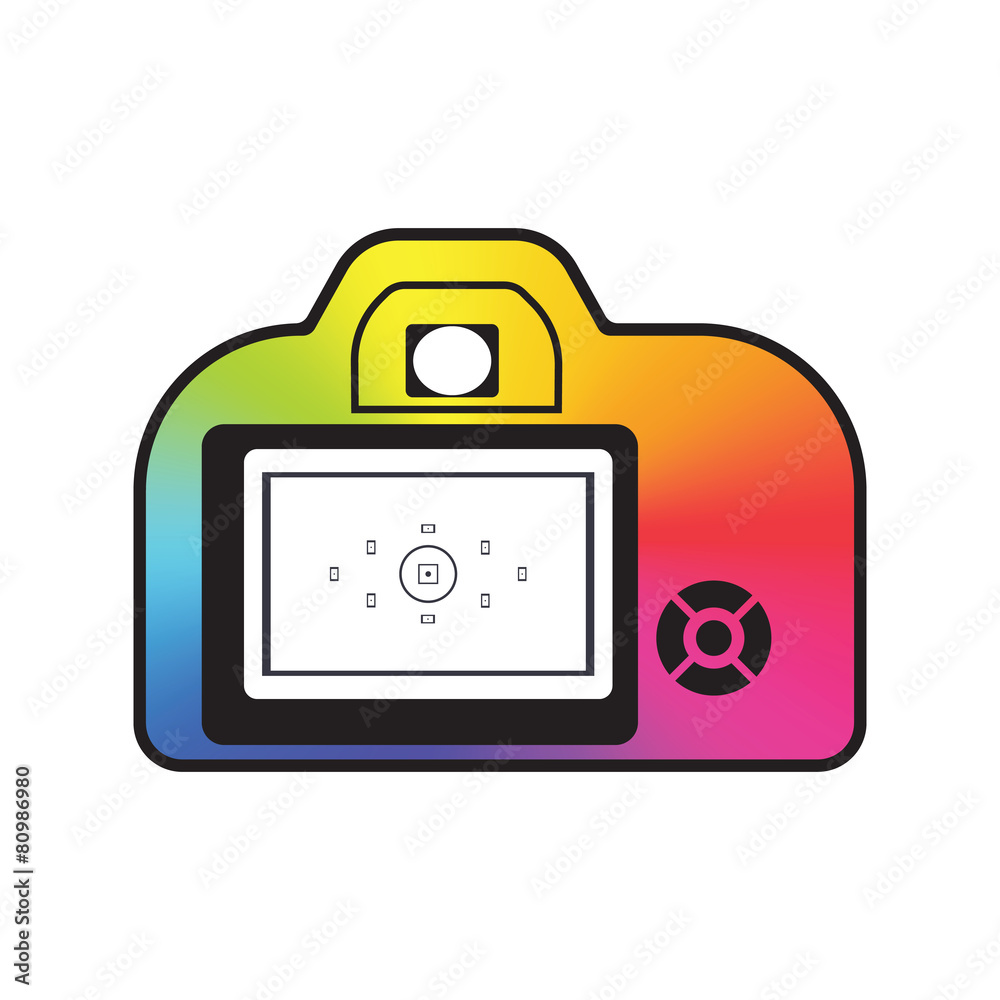 photocamera icon conical gradient logo mock up template photocamera icon conical gradient logo mock up template