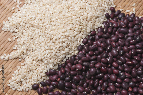 Arroz integral y alubias rojas