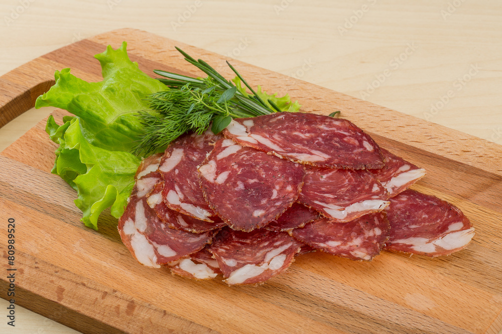 Sliced salami Sliced salami