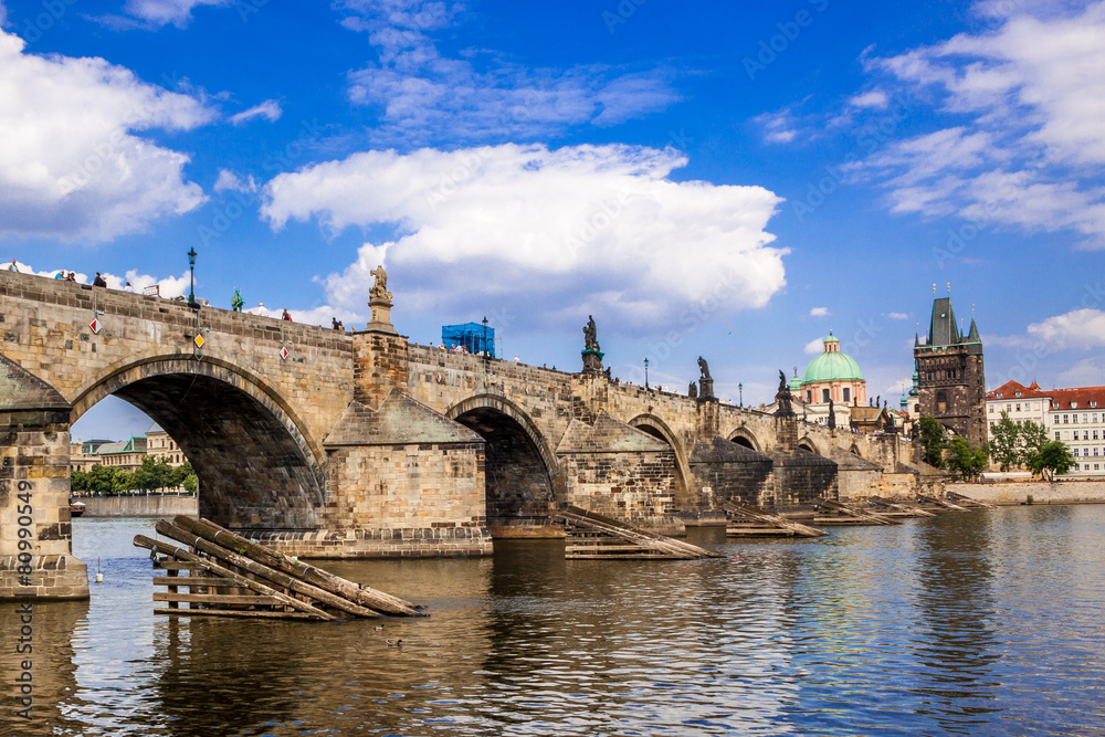 Karlov or Charles bridge in Prague