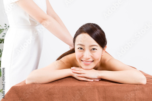 attractive asian woman bodycare image