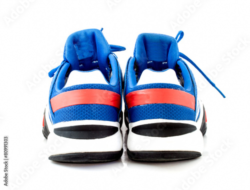 modern tennis shoe on white background