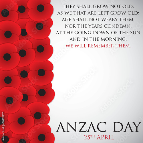 ANZAC (Australia New Zealand Army Corps) Day card in vector form