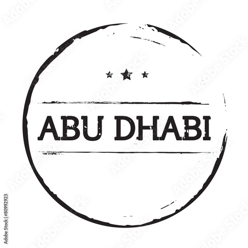 Black vector grunge stamp ABU DHABI
