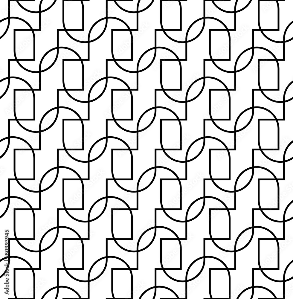 Black and white geometric seamless pattern with line. Black and white geometric seamless pattern with line.