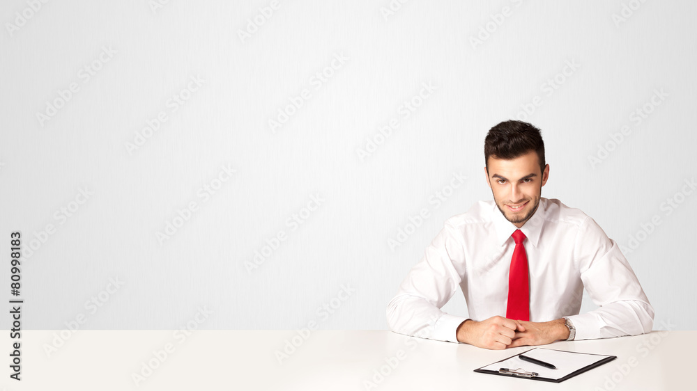 Business man with white background Business man with white background