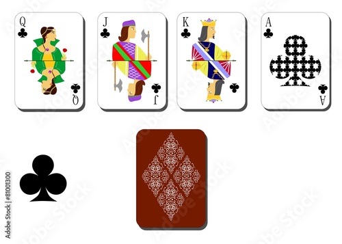 playing cards clubs