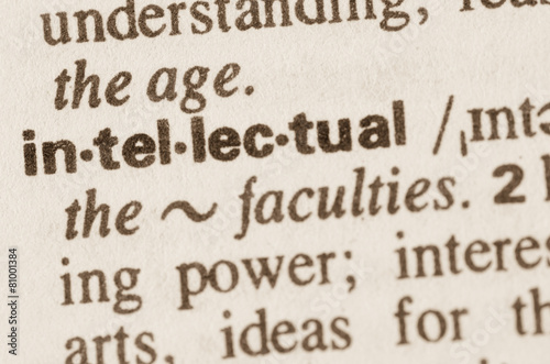 Dictionary definition of word intellectual