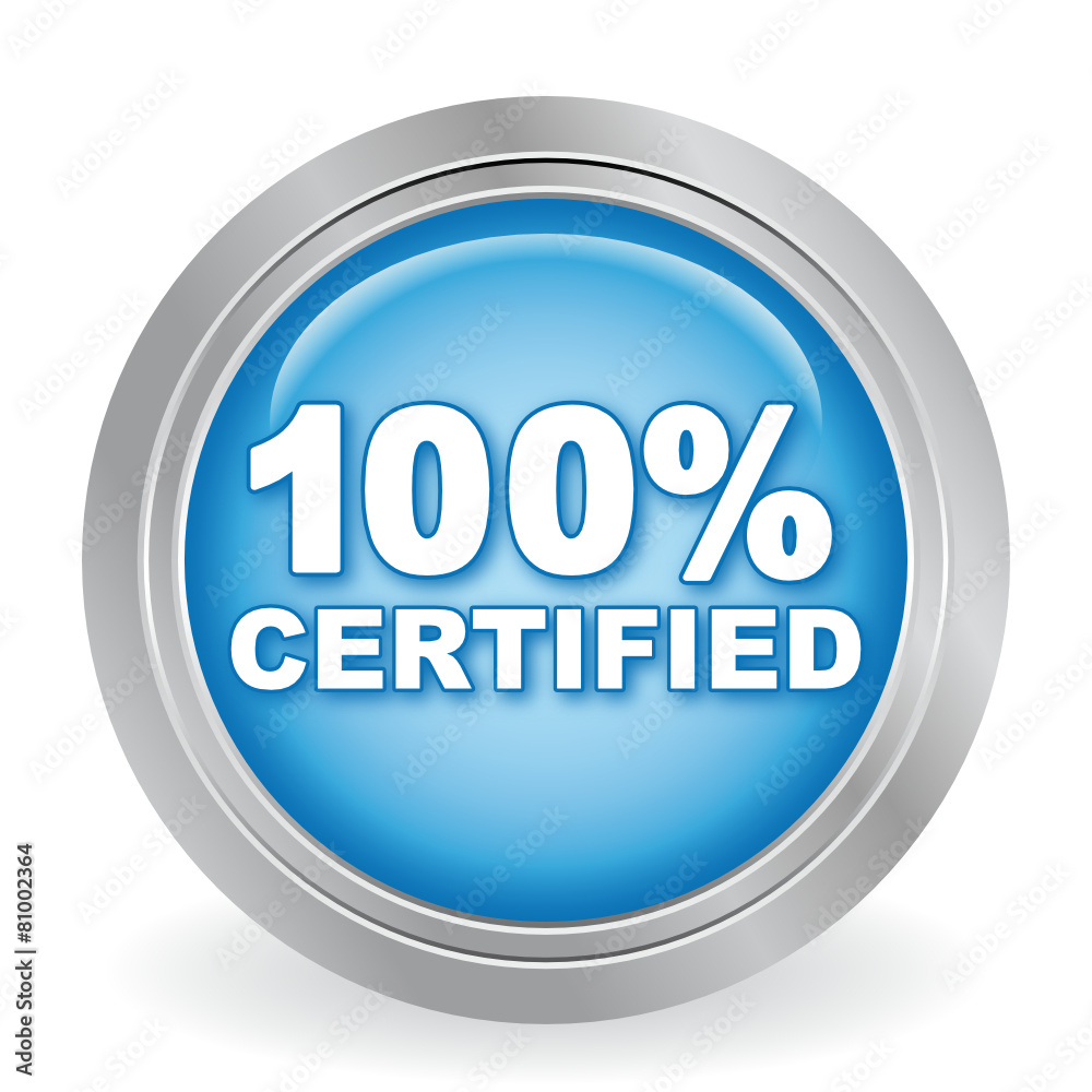100% CERTIFIED ICON 100% CERTIFIED ICON