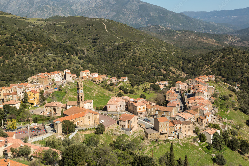 The village of Moltifao in the Balagne region of Corsica