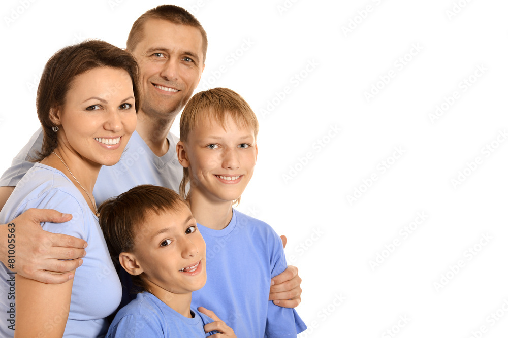 Portrait of a cheerful family 