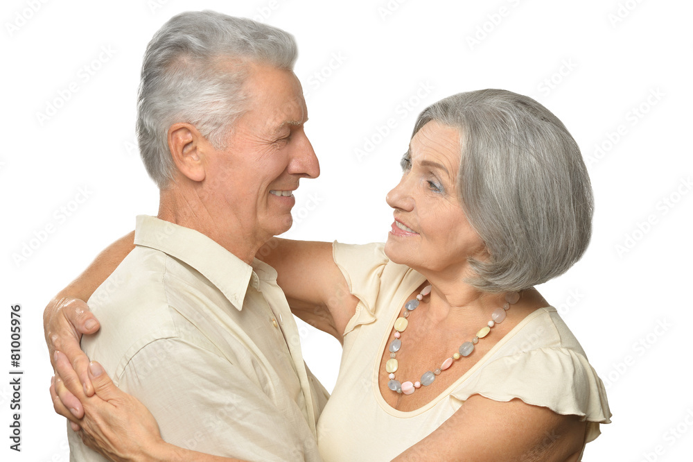 Happy smiling old couple Happy smiling old couple