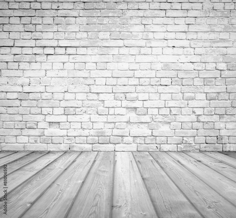 room with brick wall room with brick wall