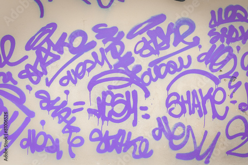 Mur de graffiti inscriptions photo