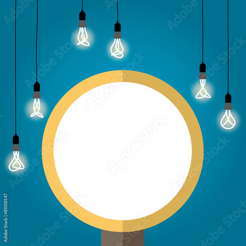 Bulb light idea. background lamp, Vector Illustration